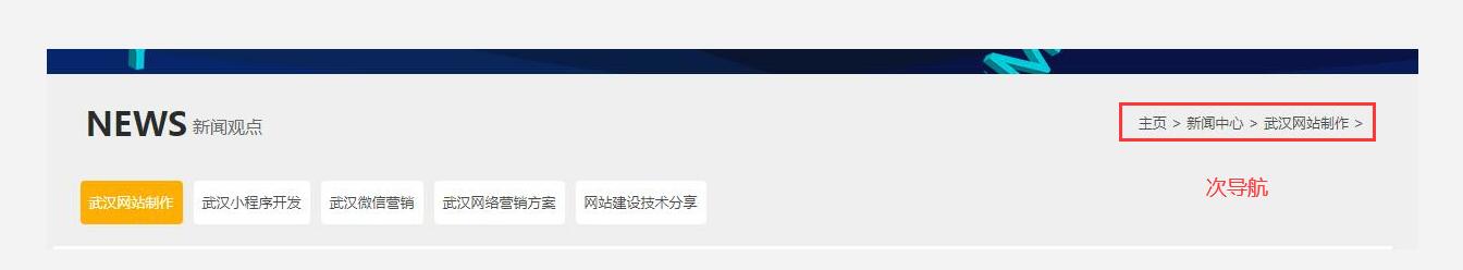 网站次导航示图